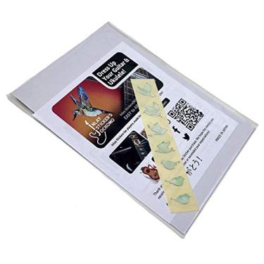 Imagem de Marcadores de traste adesivos embutidos para ukuleles - pombas - pérola branca