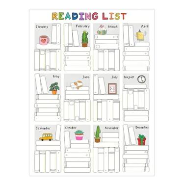 Imagem de Adesivos para lista de leitura, marcadores de livros, design de estante, adesivos de biblioteca, adesivos de registro de leitura para amantes de livros, estudantes, material escolar (10 peças