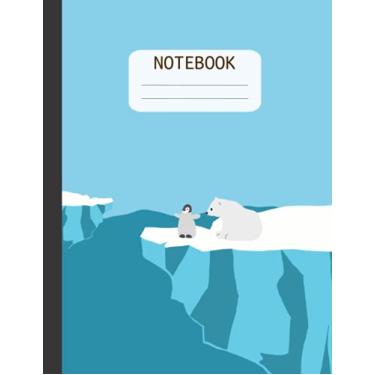 Imagem de Antarctica Composition Notebook: Cute Penguin and Polar Bear Composition Notebook | Minimal Antarctica | Narrow Ruled Paper Lined Notebook Journal | 120 pages 8.5x11 | gift for woman and girls