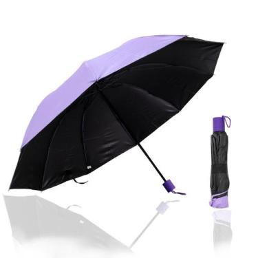 Imagem de Guarda Chuva Grande Reforçado Cabe Na Bolsa Colorido Liso Sombrinha Co