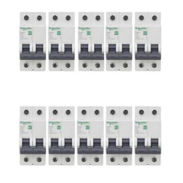 Imagem de 10 Disjuntores Easy9 50A Bifásico 230V 3kA - SCHNEIDER