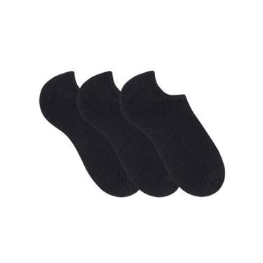Imagem de Kit/3 Meia Sapatilha Selene 8065.001 Masculina Invisível Esportiva Alg