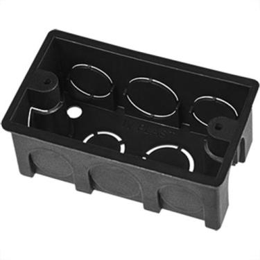Imagem de Caixinha Luz Plastica 4X2 Ivplast Preta  - Kit C/100 - IV PLAST