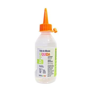 Imagem de Cola de silicone líquida 100ml Leoarte, uso artístico e profissional -