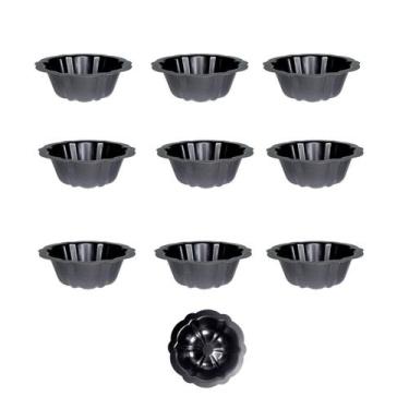 Imagem de Forma Antiaderente Mini Bolo 190ml Muffin Pudim Assadeira 10un - CASAC