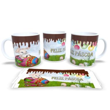 Imagem de Canecas de Porcelana Personalizada Páscoa Encanto e Doçura em Cada Gole