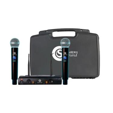 Imagem de Sistema Microfone sem fio Custom Sound CW40w com 2 Microfones