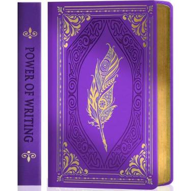 Imagem de Caderno Vintage CAGIE A5 - Capa Dura, 320 Páginas (Roxo)