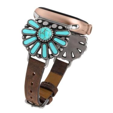Imagem de Pulseira de Relógio W-RARA em Couro - Compatível com Apple Watch Femin