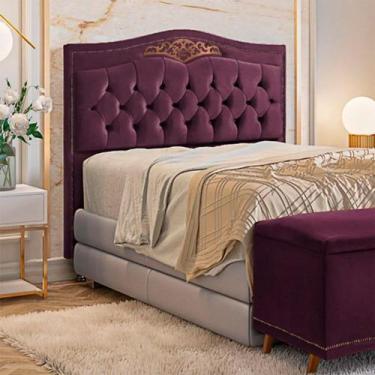 Imagem de Cabeceira Holanda 195cm King Size Estofada Veludo Shop das Cabeceiras,