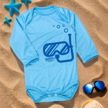Imagem de Body Bebê UV50+ Manga Longa - Proteção Solar Menino - Era Uma Vez, 9-1