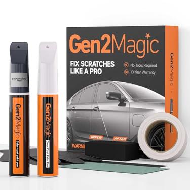 Imagem de Gen2Magic Kit de caneta de tinta de retoque cinza Stealth para Telsa Y 3 S X [revestimento transparente incluído], correspondência de cores PN01 para arranhões, lascas de pedras, amassados, reparo