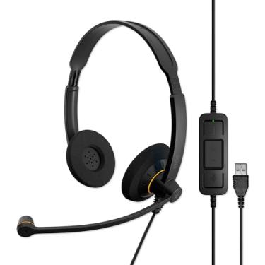 Imagem de Sennheiser Consumer Audio SC 60 USB ML (504547) - Fone de ouvido de dupla face | Para Skype for Business | com som HD, microfone com cancelamento de ruído e conector USB (preto)