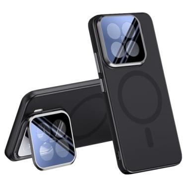 Imagem de FWYANZH Capa magnética para Honor Magic 7 Pro/7, capa com suporte de proteção de lente com tudo incluído, carregamento sem fio, fina, à prova de choque, preta, 7