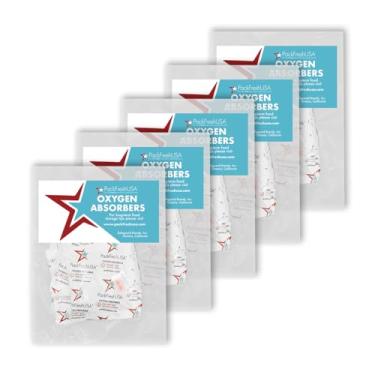 Imagem de Absorventes de oxigênio 300cc em 10 pacotes com o guia LTFS PackFreshUSA, Red, White and Blue, 50, 50