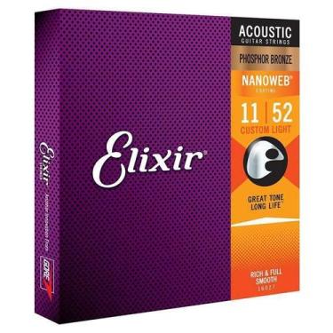 Imagem de Encordoamento elixir p/ violão aço 011 phosphor bronze 16027