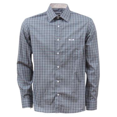 Imagem de Camisa Masculina Xadrez Cinza Manga Longa Wrangler 37819