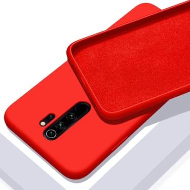 Imagem de Para Xiaomi para Redmi Note 9 9s Pro 10 11 11S 10s 10T 9T 8 8T 7 Pro 9A 9C 10C Poco X3 F3 Soft Solid Candy Cover Capa de silicone líquido, vermelho, para POCO X3 (X3 NFC)