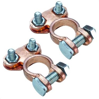 Imagem de Par Conector Terminal de Bateria Universal Sapão Automotivo Positivo e