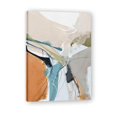 Imagem de Tela abstrata verde e branca pintura de parede impressão em tela pôster imagem colorida moderna arte abstrata decoração de parede corredor escadas decorações de quarto 110 x 80 cm