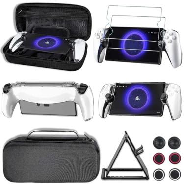 Imagem de YOOWA Pacote De Acessórios Para Ps Portal - Kit Preto Controle Remoto Do Playstation Com Estojo Transporte, Capa Protetora, Conjunto Protetor Tela, Suporte Jogo E Alças Polegar Ps5