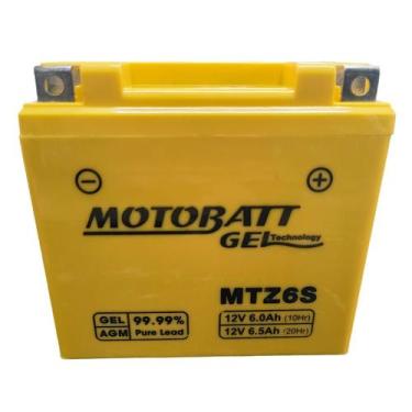 Imagem de Bateria Motobatt Gel Mtz6s 6ah Honda Cg Nxr Bros 150 160 Pcx