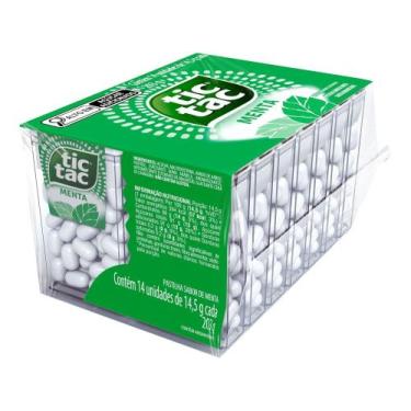 Imagem de Pastilha Ferrero Tic Tac Menta 14,5g Display com 14 Unidades