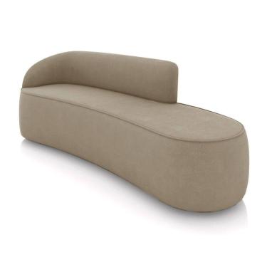 Imagem de Sofá 4 Lugares Orgânico 220 Cm Morgan Suede Marrom Rato D03 - D`rossi