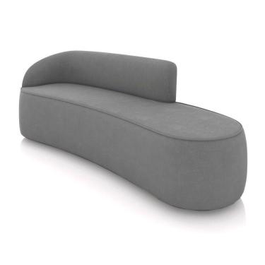 Imagem de Sofá 4 Lugares Orgânico 220 Cm Morgan Suede Grafite D03 - D`rossi