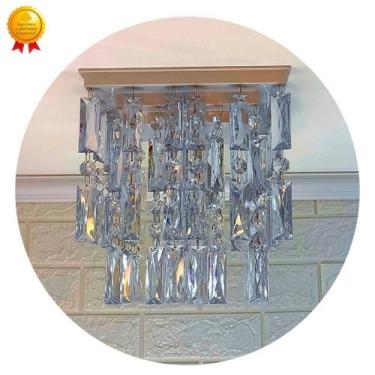 Imagem de Lustre De Sala Cristal Acrílico Luminária Para Decorar Casa - Lustres 
