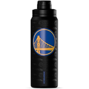 Imagem de Hydrapeak Garrafa de água ativa Golden State Warriors 737 g oficialmente licenciada pela NBA com tampa e alça reutilizável de aço inoxidável com isolamento de parede dupla, presente esportivo