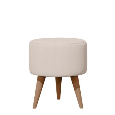 Imagem de Puff Redondo Estofado Decorativo Banqueta Para Apoio Dos Pés