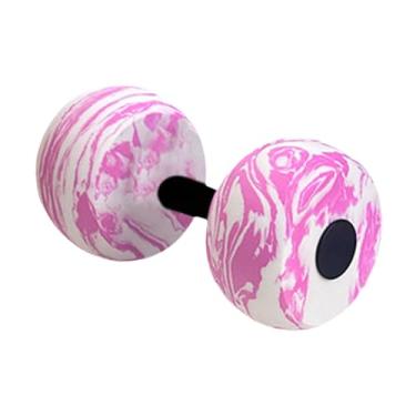 Imagem de oshhni Halteres para exercícios aquáticos, exercícios aeróbicos aquáticos profissionais, condicionamento físico em piscina, adultos, treinamento de natação, Rosa E Branco