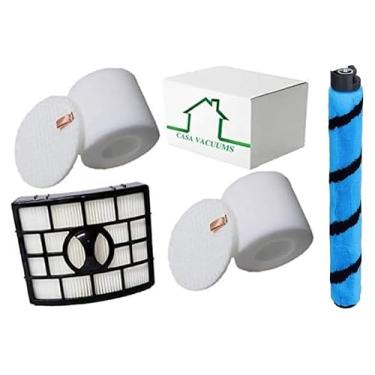 Imagem de Kit de filtro 2+1 e rolo de escova macio compatível com Shark Vertex DuoClean PowerFins Aspirador vertical com rolo de escova autolimpante AZ1500WM - APEX DuoClean Powered Lift-Away AZ1501
