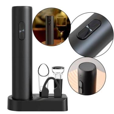 Imagem de Saca-Rolha Elétrico com Acessórios, Rolha a Vácuo e Base - Luatek