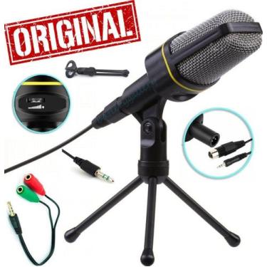 Imagem de Microfone Condensador de Mesa Profissional Pc Celular Smartphone Unive