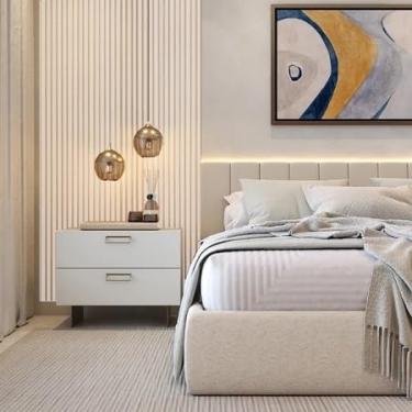 Imagem de Kit 100 Placas Ripada Painel Decorativo em Mdf - Premium 45x11cm (CINZA)