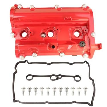 Imagem de MITZONE Kit de tampa de válvula de alumínio de atualização do lado direito do passageiro compatível com Infiniti G37 M37 QX50 Q70 Q60 Q50 Q440 FX37 QX70 para Nissan 370Z 3.7L 2008-2020 Vermelho