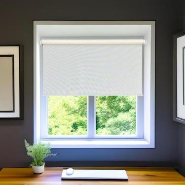 Imagem de Persiana Rolo Tecido Tela Solar Branca 80 L X 260 A Cm - Persianas Top