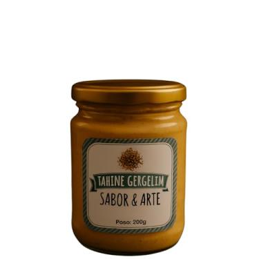 Imagem de Tahine Puro 100% Gergelim 200g | Pasta Cremosa Artesanal | Vegano, Sem Glúten