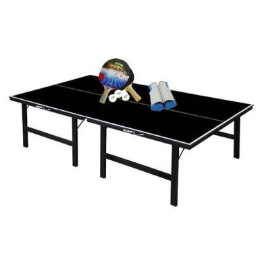 Imagem de MESA PING PONG PRETA MDP 15mm 1010 KLOPF + Kit 5055 + Rede Retrátil