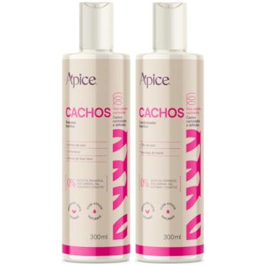 Imagem de Kit Apice Cachos Shampoo e Condicionador Nova Fragrância Limpeza Suave Hidratação Capilar 300ml