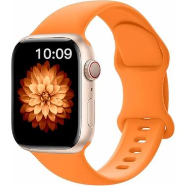 Imagem de Pulseiras de relógio esportivo patenteadas compatíveis com Apple Watch séries 10, Ultra 1/2, SE, 9, 8, 7, 6, 5, 4, 3, 2 e 1, pulseira de silicone impermeável para iWatch de 38 mm, 40 mm, 41 mm, 42 mm,