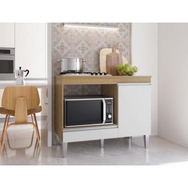 Imagem de Balcão Multiuso Cooktop Carla p/ 4 ou 5 Bocas e Forno/Microondas AJL M