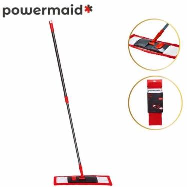 Imagem de Mop Flat Esfregão Microfibra Powermaid  Limpeza Profunda Vassoura Magi