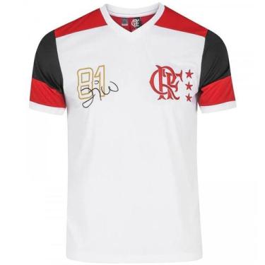 Imagem de Camisa do Flamengo Retrô Zico 1981 Torcedor Masculino - ONNIX, Branco,
