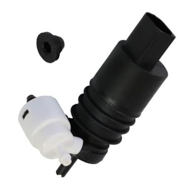 Imagem de Riloer Bomba de lavagem de para-brisa de 2 pinos, motor de bomba de fluido de lavadora de para-brisa dianteiro, compatível com Mini Cooper Countryman (Hatchback) 2011-2012, 67128377987, 95562817201