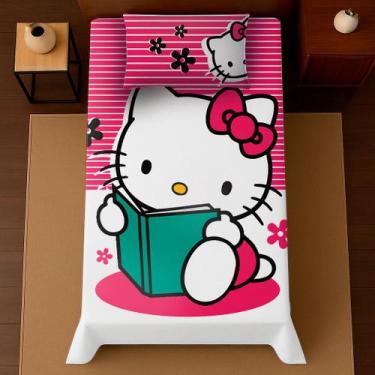 Imagem de Cobre leito solteiro 2 peças personagens malha macio roupa de cama - G