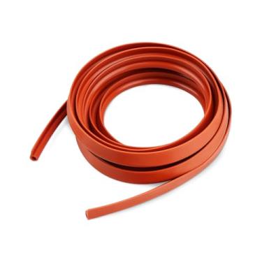 Imagem de Vedação P-Gasket de silicone 4 m para porta de defumador de churrasco - Resistente ao calor 7/40.6 cm x 7/20.3 cm x 4.0 m - Junta de silicone de alta temperatura para portas de churrasco, forno e