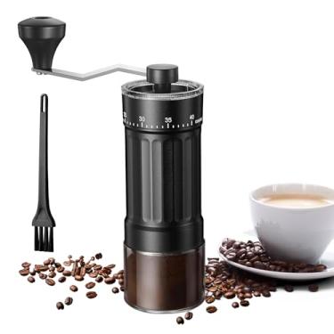 Imagem de Moedor de café manual ajustável externo, moedor de café portátil, rebarba cônica para expresso, prensa francesa, despeje sobre rolamento duplo, capacidade de ajuste externo 25 g